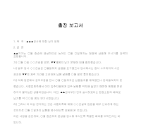 보고서 (출장) 보고서 (출장)